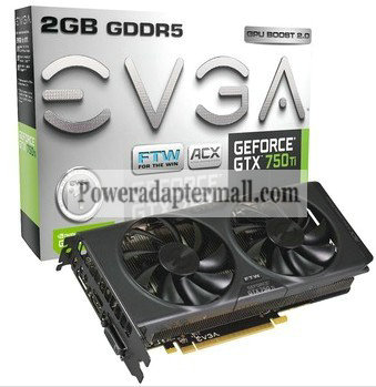 NEW EVGA GTX750Ti 2GB FTW w/ACX Cooler DDR5 Graphics card